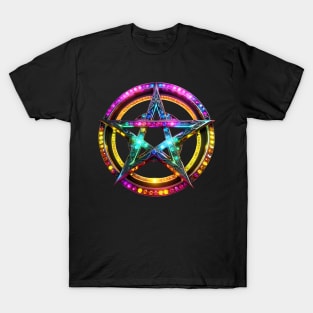 Neon Rainbow Pentacle T-Shirt